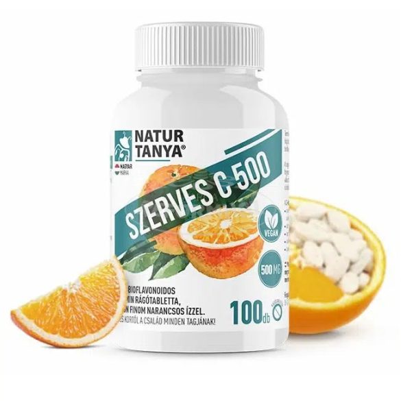 Natur Tanya Szerves c-vitamin 500 rágótabletta narancsos 100x