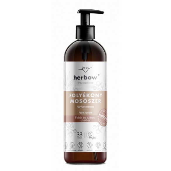 Herbow folyékony mosószer színes ruhákhoz pure nature 1000ml