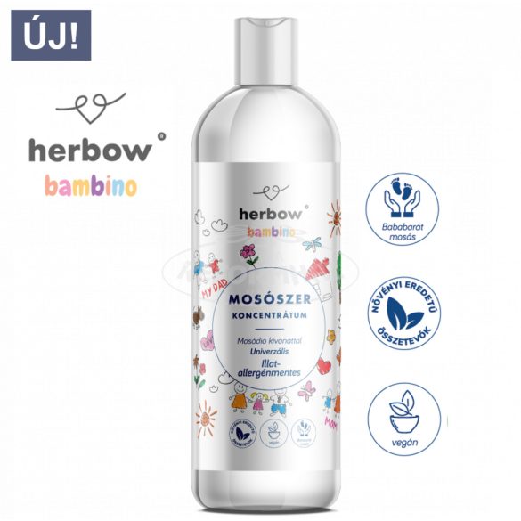 Herbow Bambino folyékony mosószer konc.uni.illatmentes 1000ml