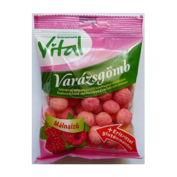 K.Vital varázsgömb extrudált kukoricagolyó málna ízű 20g