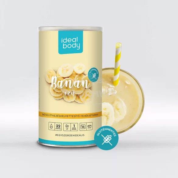 Idealbody fogyókúrás Banán ízű fehérjeturmix 525g