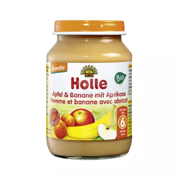 Holle bio bébiétel alma banán sárgabarackkal 190g