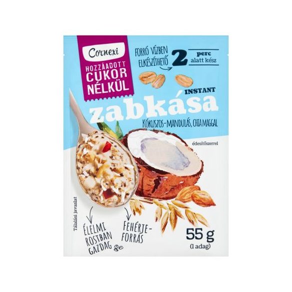 Cornexi gm.kókuszos-mandulás chia magos zabkása HCN 55g