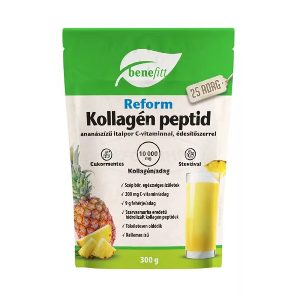 Benefitt reform kollagén peptid ananász ízű italpor 300g