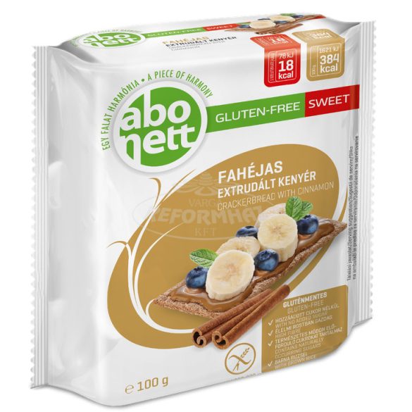 Abonett extrudált gluténmentes kenyér fahéjas 100g