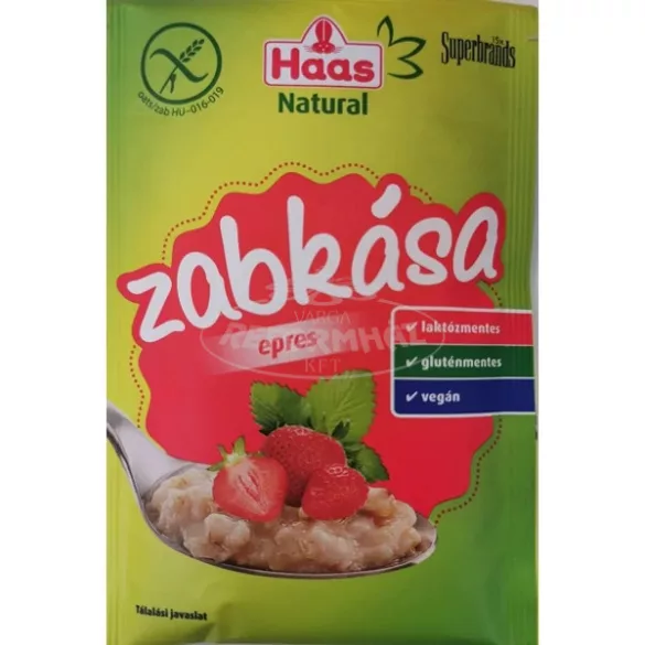 Haas Zabkása epres gm, vegán 20g