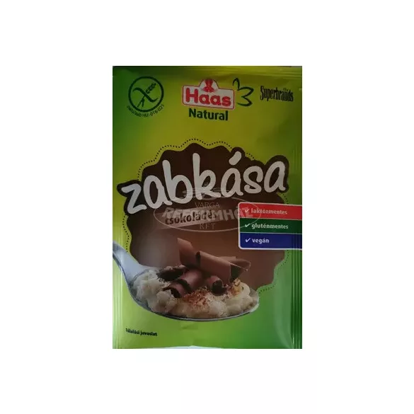 Haas zabkása csokoládés gm, vegán 20g