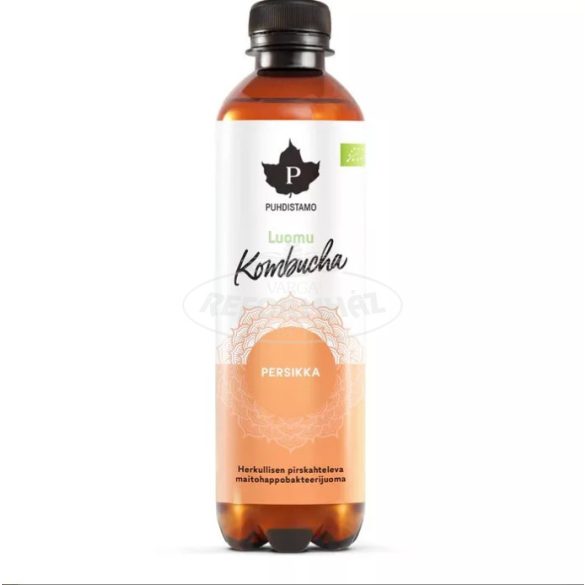 Puhdistamo Kombucha barack ízű bio ital 400ml