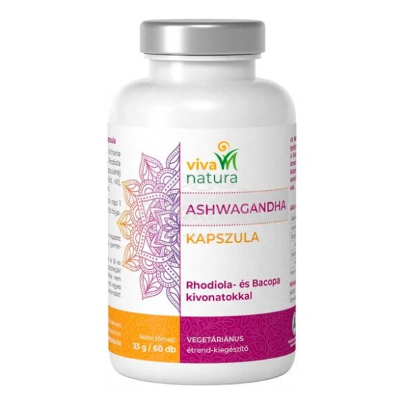 Viva Natura Ashwaganda-rhodiola-bacopa kapszula 60x
