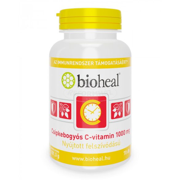 Bioheal C-vitamin 1000mg+csipkebogyó kivonat nyúj.felsz. 70x