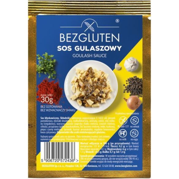Bezgluten gluténmentes instant gulyás szósz 30g