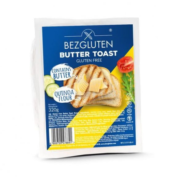 Bezgluten gluténmentes vajas toast kenyér 320g