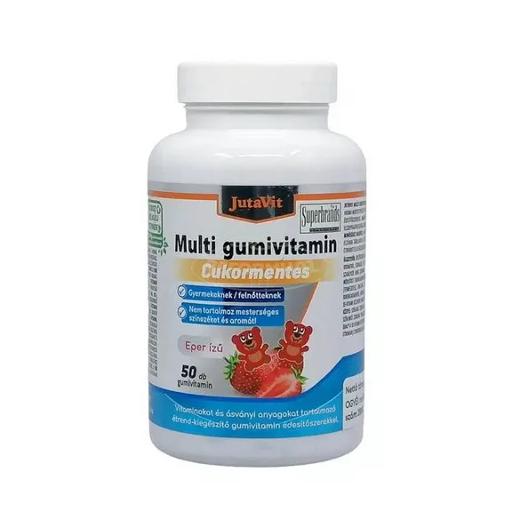 Jutavit Multi gumivitamin cukormentes eper ízű 50x