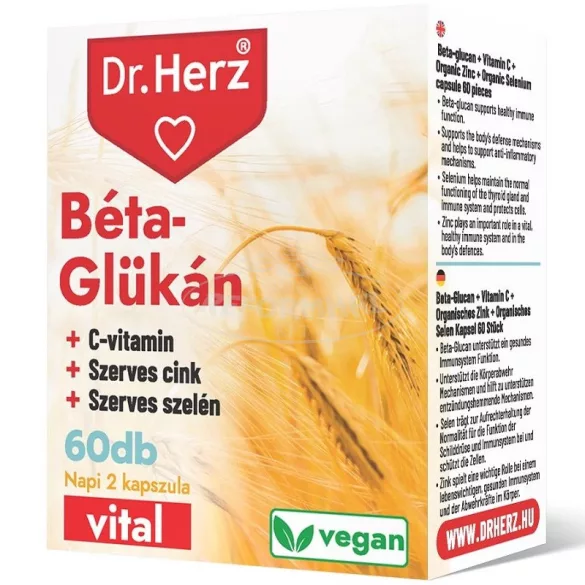 Dr Herz Béta glükán+szerves cink+szelén+c.vit.kapszula 60x