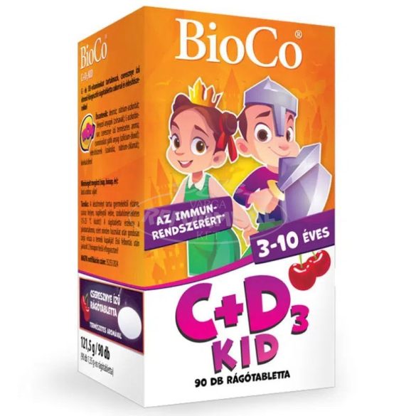 BioCo C + D3 KID cseresznyés rágótabletta 90x