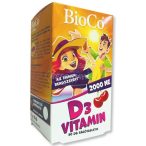 BioCo D3 vitamin 2000 NE cseresznye ízű rágótabletta 90x