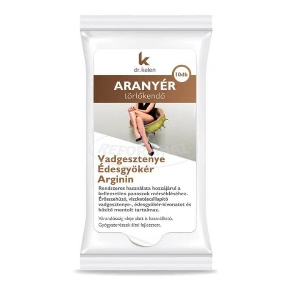 Dr.Kelen Aranyér törlőkendő 10db