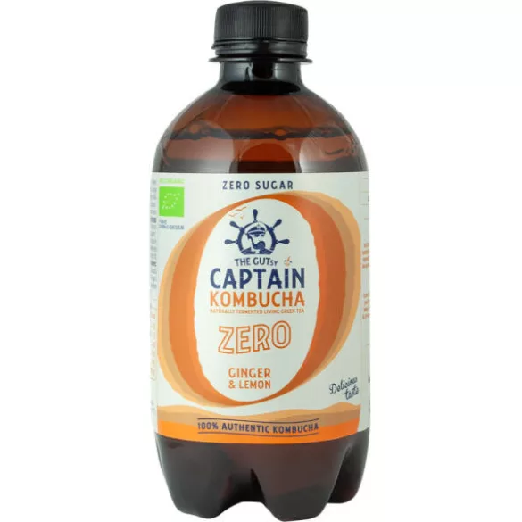Captain Kombucha ZERO Élőflorás ital gyömbér-citromos BIO 400ml
