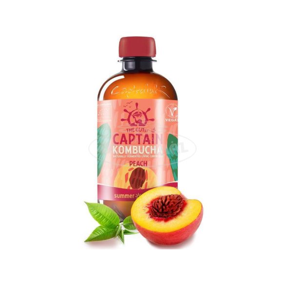 Captain Kombucha Élőflórás ital Őszibarackos SE BIO l 400ml
