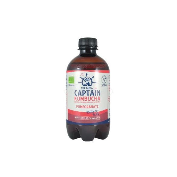 Captain Kombucha Élőflórás ital Gránátalmás BIO 400ml