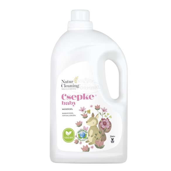 Csepke Baby bőrbarát mosógél babapúder ilattal 3hó+ 4l
