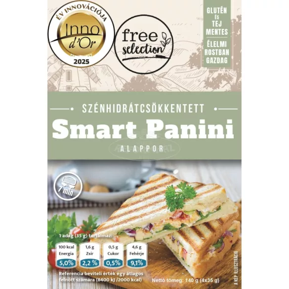 Free selection Szénhidrátcsökkentett Smart panini alappor 3x50g 140g