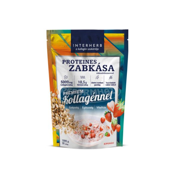 Interherb Zabkása proteines eperízű prémium kollagénnel 1000g