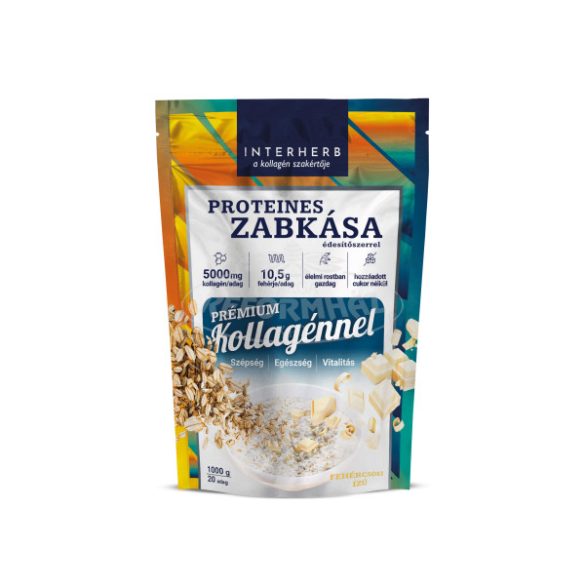 Interherb Zabkása proteines fehércsoki ízű, prémium kollagénnel 1000g