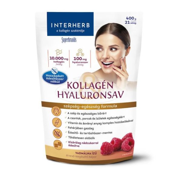 Interherb Kollagén&Hyaluronsav italpor nádcukorral Vadmá lna ízű 400g