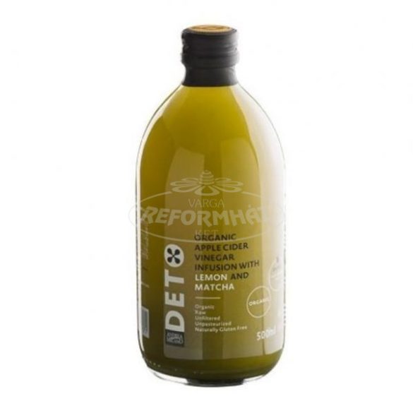 DETO Bio Szűretlen almaecet matcha teával és citrommal  'anyaecettel' 500ml