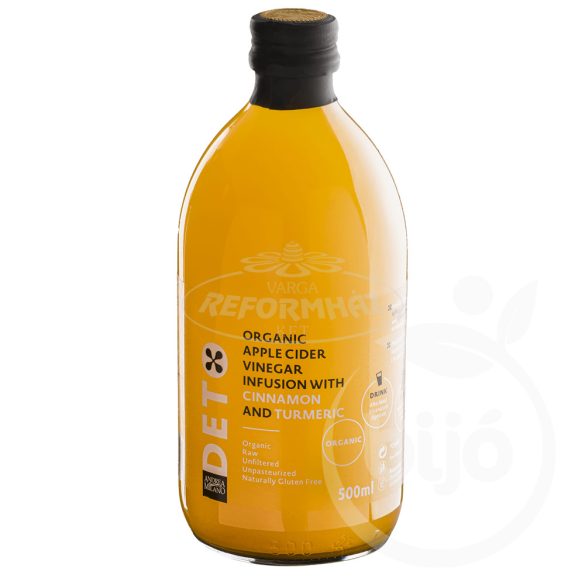 DETO Bio szűretlen almaecet kurkumával és fahéjjal  'anyaecettel' 500ml