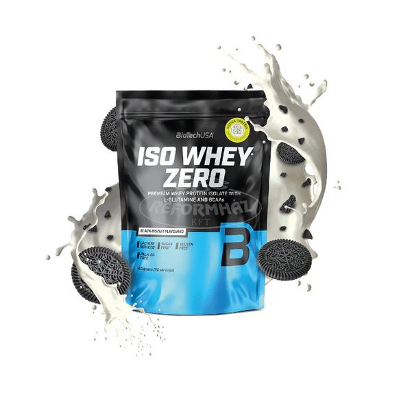Biotech Usa Iso Whey Zero black biscuit ízű keksz darabokkal 500g