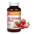Vitaking D3-vitamin epres rágótabletta+Stevia 2000NE 90x