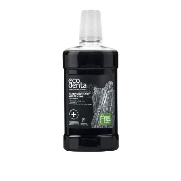 Ecodenta Fehérítő szájvíz szénnel és menta illóolajjal 500ml