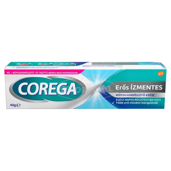Corega Erős műfogsor rögzítő krém ízmentes 40g