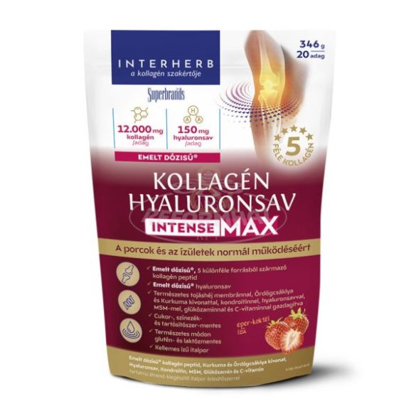 Interherb Kollagén&Hyaluron Intense-MAX Eperkoktél 346g