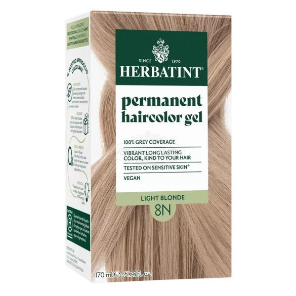 Herbatint 8N Világos szőke hajfesték, 120 ml festék + 50  ml kondicionáló 1db