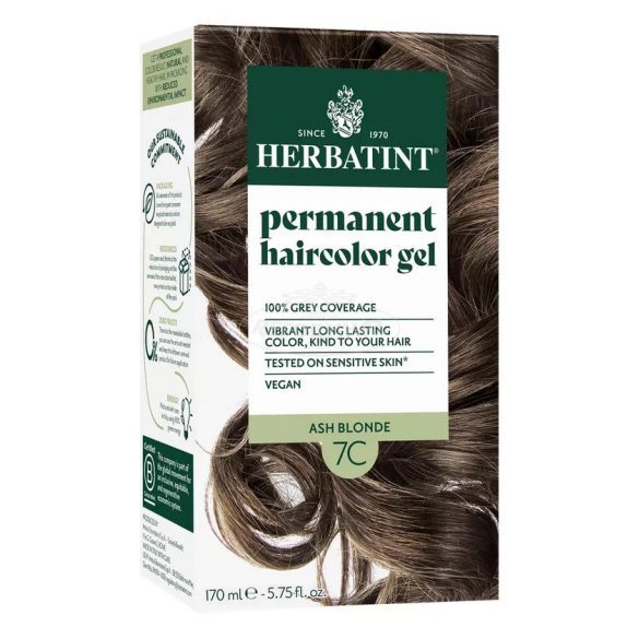 Herbatint 7C Hamvas szőke hajfesték, 120 ml festék + 50 ml kondicionáló 1db
