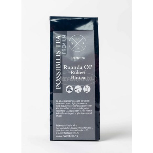 Possibilis Ruanda OP Rukeri Biotee Fekete tea bio 75g