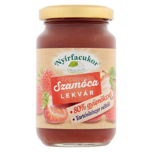 Nyírfacukor Szamóca lekvár 230g