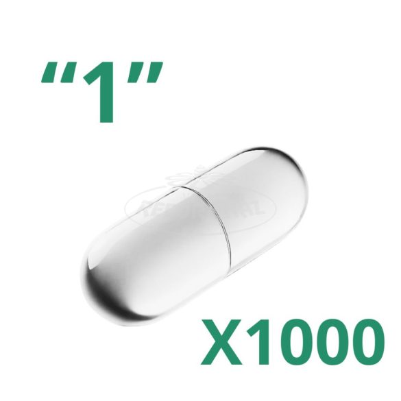Üres kapszula 1 átlátszó zselatin 1000db