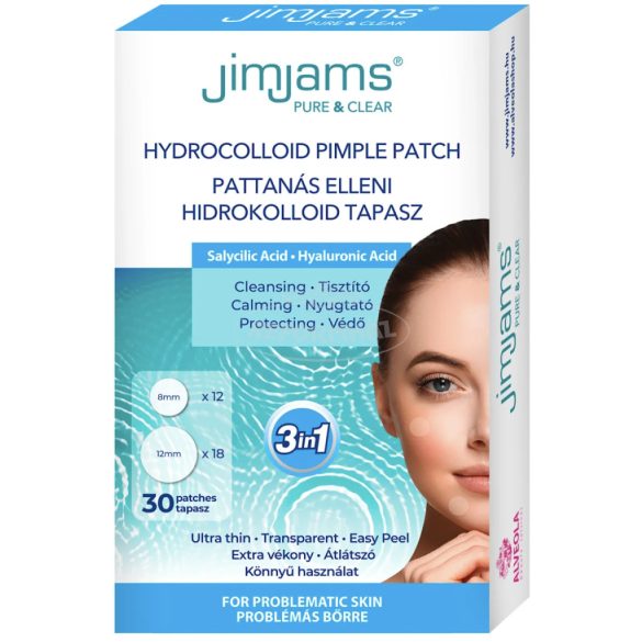 JimJams Pure&clear hidrokolloid pattanástapasz 30x