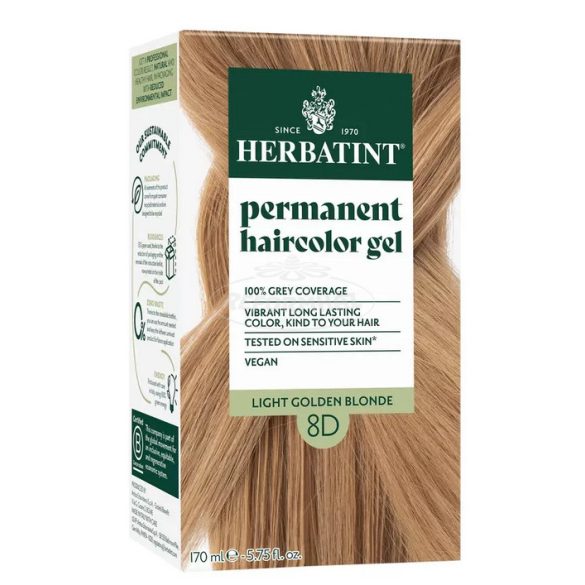 Herbatint 8D arany világos szőke hajfesték 170ml