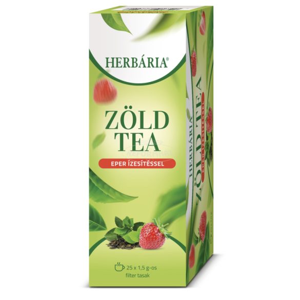 Herbária zöld tea eper ízesítéssel 37.5g