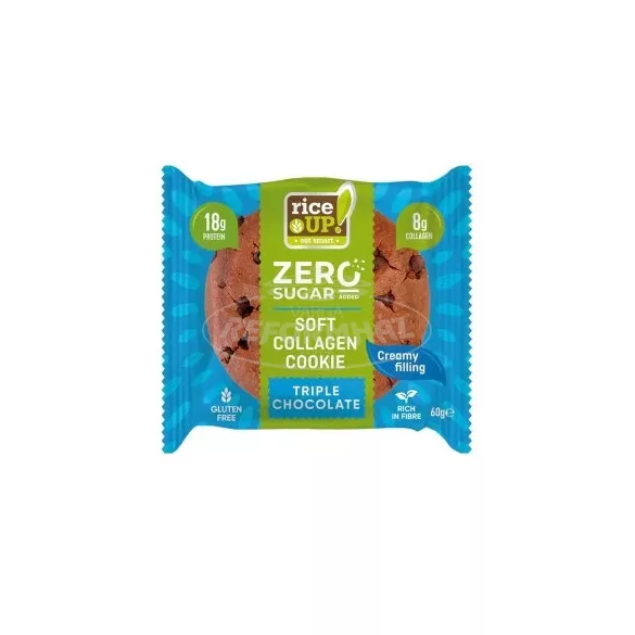 Rice Up Zero kollagénes protein keksz triplacsokis 60g