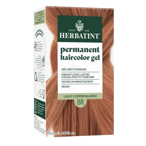 Herbatint 8R réz világos szőke hajfeték 170ml