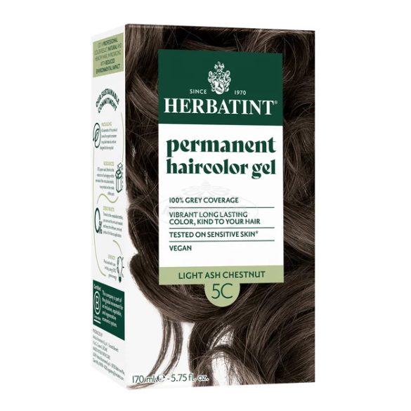 Herbatint 5C Világos hamvas gesztenye hajfesték 170ml