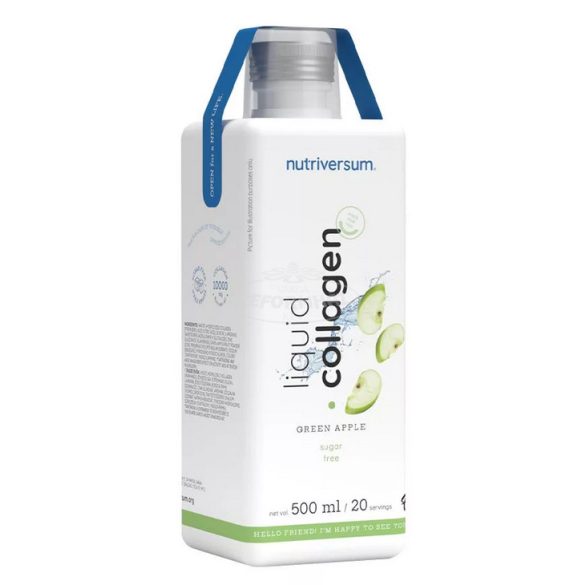 Nutriversum Liquid kollagén zöldalmás cukormentes 500ml