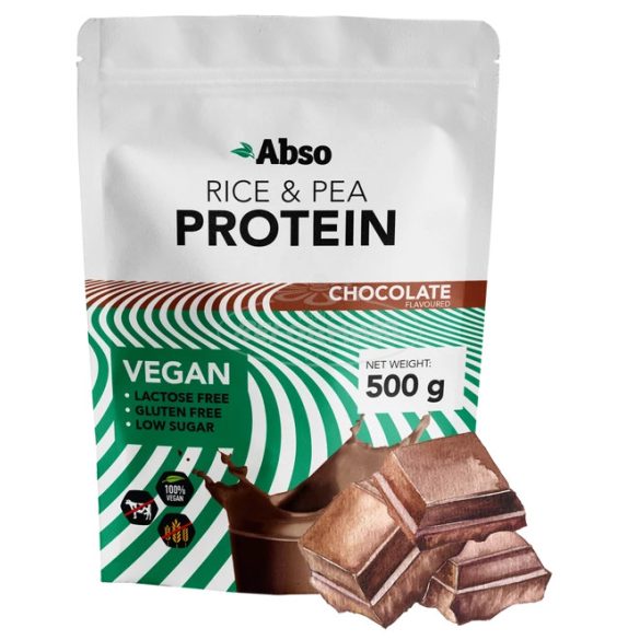 AbsoRice vegán fehérjepor Csokoládé ízű 500g