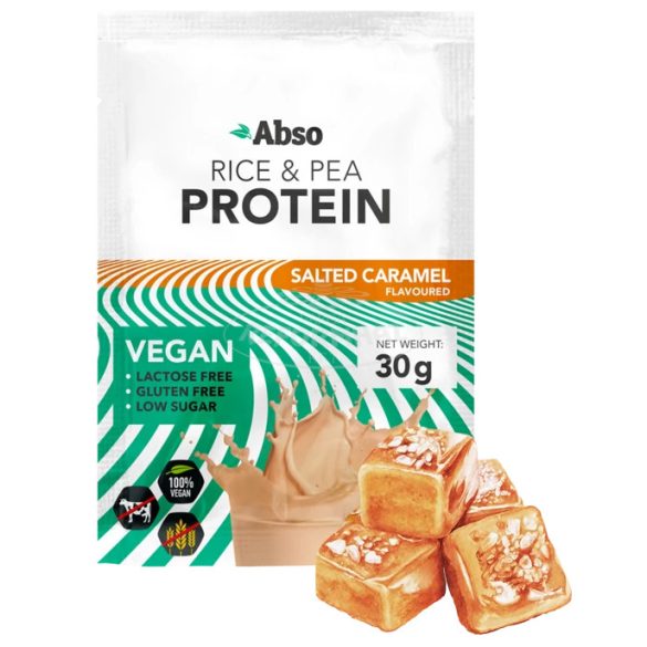 AbsoRice vegán fehérjepor Sós karamell 500g